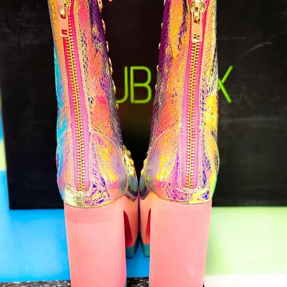 RARE NIB POISONOUS VIXEN SNAKE PLATFORM BOOTS CLUB EXX X DOLLS KILL