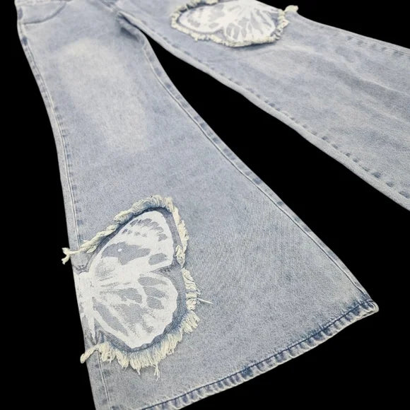 NWT Fluttering Muse Wide Leg Jeans Current Mood SZ SM