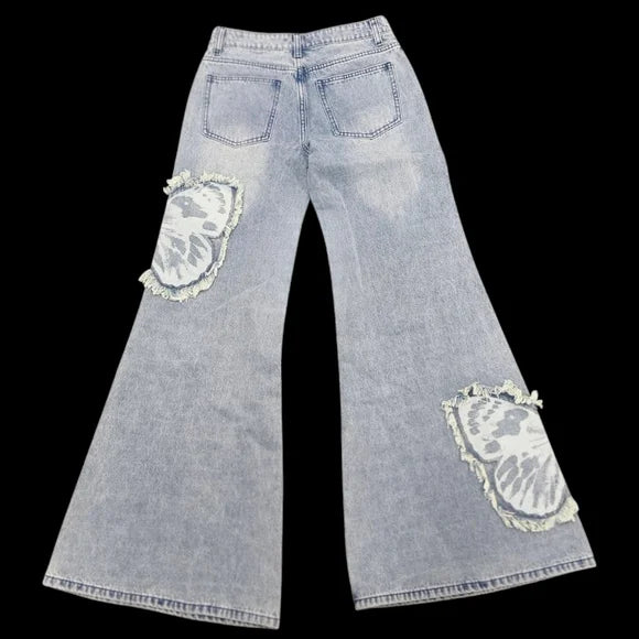 NWT Fluttering Muse Wide Leg Jeans Current Mood SZ SM