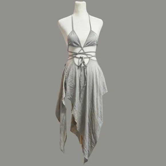 NWT Echo Asymmetrical Wrap Dress DARKER WAVS SOLDOUT