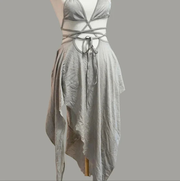 NWT Echo Asymmetrical Wrap Dress DARKER WAVS SOLDOUT