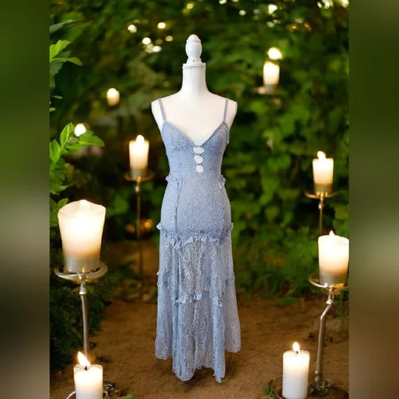 NWT Last Chance West Maxi Dress - Blue Current Mood Sold Out