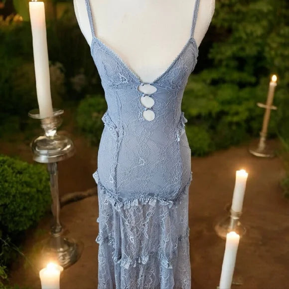 NWT Last Chance West Maxi Dress - Blue Current Mood Sold Out