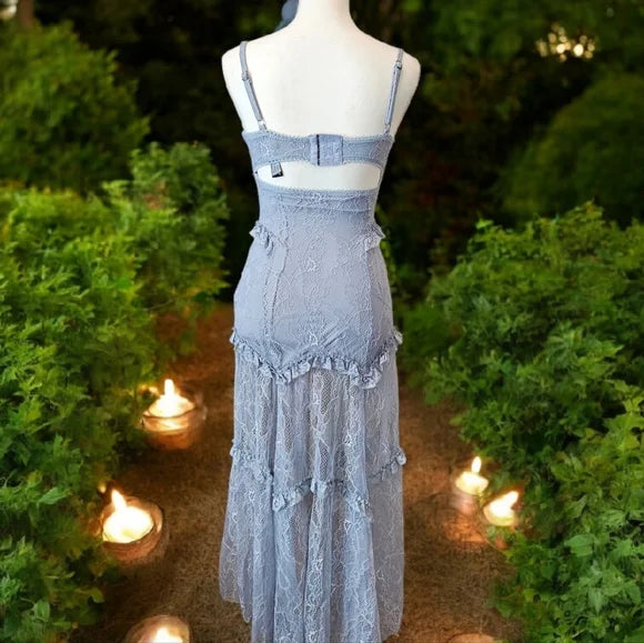 NWT Last Chance West Maxi Dress - Blue Current Mood Sold Out