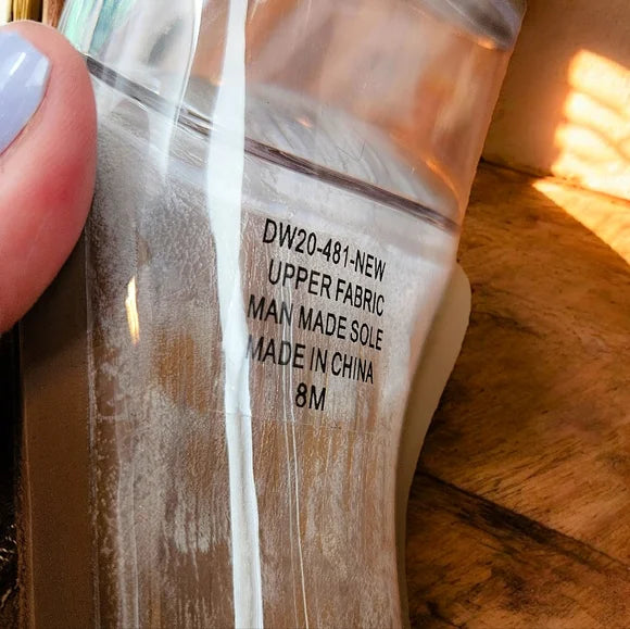 NWT Kickdrum Suede Clear Platform Boots - Brown SZ 8