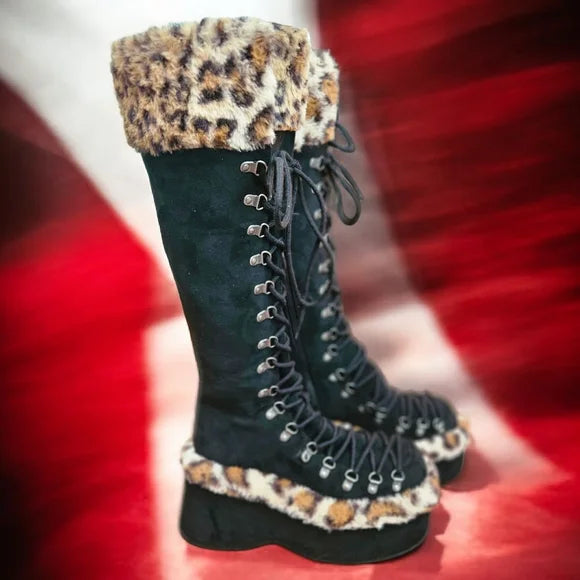 NWT Flash On Leopard Boots Current Mood SZ 8 SOLD OUT ONLINE