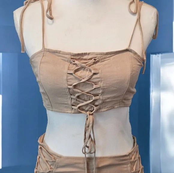 NWT Sahara Wildflower Maxi Skirt Set - Brown