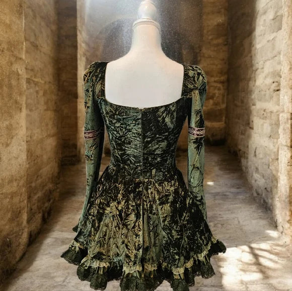 NWT Myths N' Legends Mini Dress - Green Current Mood SZ SM