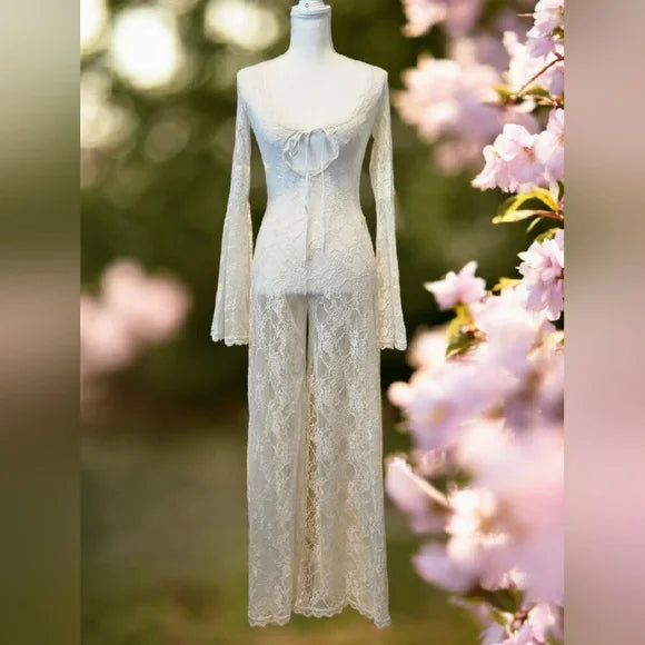 NWT Last Chance Whispering Wind Lace Jumpsuit Current Mood SOLD OUT ONLINE