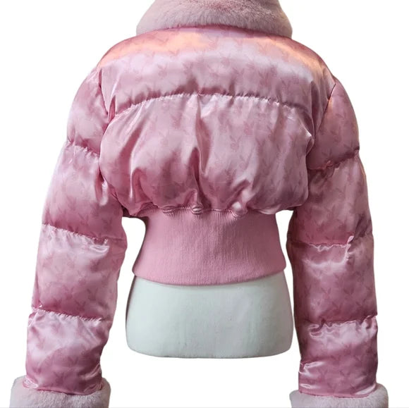 NWT SOLDOUT Online Jetset Pleasure Puffer Jacket Playboy by Dolls Kill