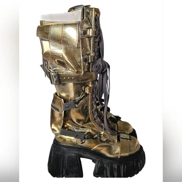 NWT Distressed Utopia Elements Knee High Boots